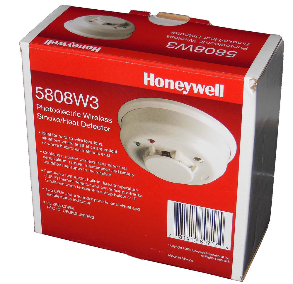 Honeywell 5800combo detector fotoeléctrico inalámbrico combinado de  humo/monóxido de carbono (co)
